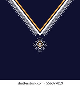 Ethnic Neck Embroidery for fashion and other uses in vector.