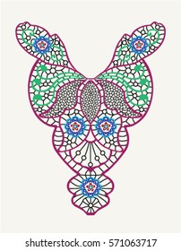 Ethnic Neck Embroidery for fashion and other uses in vector