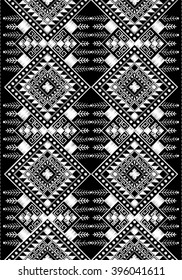 Ethnic Neckline doodle Tribal Aztec Seamless Pattern. Geometric Vector illustration