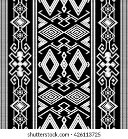 Ethnic Neckline doodle Tribal Aztec Seamless Pattern. Geometric Vector illustration