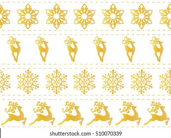 Ethnic nordic christmas seamless pattern background with deer.