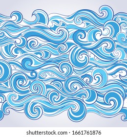 Ethnic ocean wave  seamless pattern print could be used for textile, yoga mat, phone case