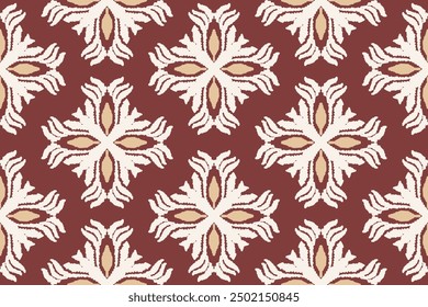 Ethnic Oriental Ikat Flower Embroidery Patterns Ethnic Ikat Flower Embroidery Patterns Abstract Embroidery for Surface, Fabric, Clothing and Decoration