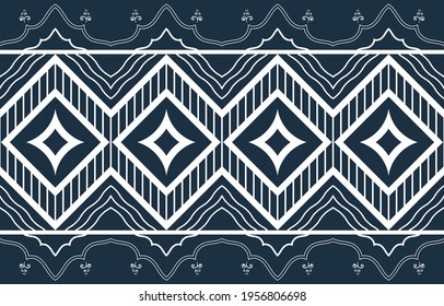 ethnic oriental ikat pattern traditional Design for background,carpet,wallpaper,clothing,wrapping,fabric,Vector illustration.