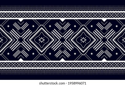 ethnic oriental ikat pattern traditional Design for background,carpet,wallpaper,clothing,wrapping,fabric,Vector illustration.