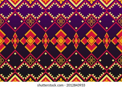 Ethnic oriental ikat pattern traditional.Aztec geometric ornament art.Abstract ethnic geometric pattern.Design for fabric,wallpaper,background,wall,tile,carpet,wrapping,clothing,batik