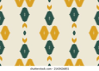 Ethnic oriental ikat seamless pattern traditional. Fabric Indian style. Design for background, wallpaper, vector illustration, fabric, clothing, carpet, textile, batik, embroidery.