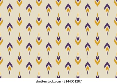 Ethnic oriental ikat seamless pattern traditional. Fabric Indian style. Design for background, wallpaper, vector illustration, fabric, clothing, carpet, textile, batik, embroidery.