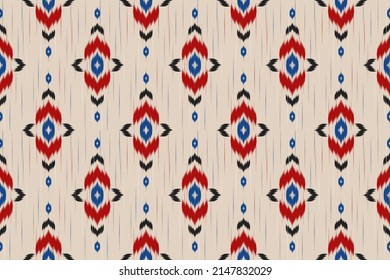 Ethnic oriental ikat seamless pattern traditional. Fabric Indian style. Design for background, wallpaper, vector illustration, fabric, clothing, carpet, textile, batik, embroidery.