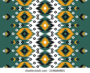 Ethnic oriental ikat seamless pattern traditional. Fabric Indian style. Design for background, wallpaper, vector illustration, fabric, clothing, carpet, textile, batik, embroidery.