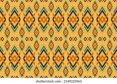 Ethnisch-orientalische ikat nahtlose Muster traditionell. Fabric-Indianer-Stil. Design für Hintergrund, Tapete, Vektorgrafik, Stoff, Kleidung, Teppich, Textil, Batik, Stickerei.