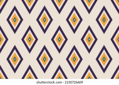 Ethnic oriental ikat seamless pattern traditional. Fabric Indian style. Design for background, wallpaper, vector illustration, fabric, clothing, carpet, textile, batik, embroidery.
