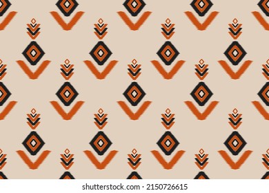 Ethnic oriental ikat seamless pattern traditional. Fabric Indian style. Design for background, wallpaper, vector illustration, fabric, clothing, carpet, textile, batik, embroidery.