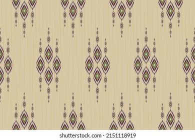 Patrón tradicional de ikat oriental étnico sin fisuras. Tela de estilo indio. Diseño para fondo, papel pintado, ilustración vectorial, tela, ropa, alfombra, textil, batik, bordado.