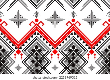 ethnic oriental ikat seamless pattern traditional Design for background,carpet,wallpaper,clothing,wrapping,batik,fabric,vector illustration. embroidery style.