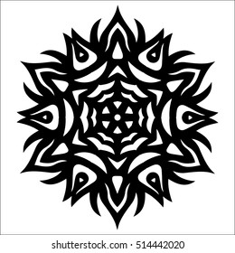 Ethnic oriental pattern for tatoo, cards, textile