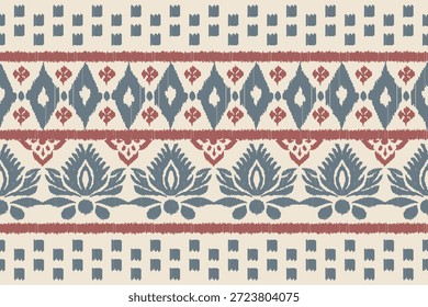 Ethnic oriental pattern traditional border.Saree Sarong Motifs African boho Ikat floral embroidery Seamless damask wallpaper pattern. Vintage background abstract design for texture, fabric, clothing