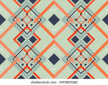 Patrón étnico oriental diseño tradicional para el fondo, alfombra,
papel pintado, ropa, envoltura, Batik, tela, sarong y otros. Ilustración del vector 
estilo bordado. ESP10.