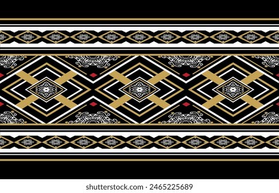 Patrón étnico oriental tradicional. Estilo de patrón étnico. Diseño para ikat, manta, tela, ropa, alfombra, textil, étnico, batik, bordado