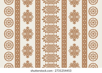 Ethnische orientalische Muster traditionellen.Saree Sarong Motive Ikat Blumenstickerei Nahtlose Damast Tapete Muster. Vintage Hintergrund abstraktes Design für Textur, Stoff, Kleidung, Umhüllung, Dekoration