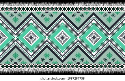 Patrón étnico oriental sin soldadura. Fondo abstracto para el diseño textil, papel pintado, texturas superficiales, boho chic, alfombra, ropa, envoltura,Batik,tela,sarong. Estilo de bordado de ilustración vectorial.