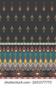 Etnia Oriental Sem Costura Padrão Asteca Geométrica Navajo Motivo Ornamento Abstrato Design Tradicional para fundo, tapete, papel de parede, envoltório, pano, tecido, têxtil, decorativo, bordado
