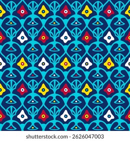 Ethnic Oriental seamless pattern. Ornamental handcrafted textile background