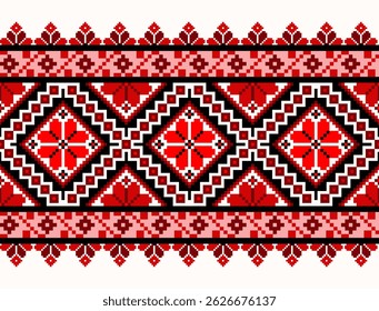 Ethnic oriental, traditional European pattern. Design pattern. Textile fabric. Ukrainian, Belarusian, African, Indonesian. Illustration. Seamless Aztec style abstract vector illustration for clothing 