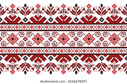Ethnic oriental, traditional European pattern. Design pattern. Textile fabric. Ukrainian, Belarusian, African, Indonesian. Illustration. Seamless Aztec style abstract vector illustration for clothing 