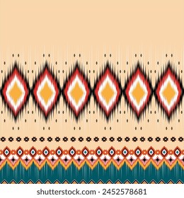 ethnic ornament, African Ikat paisley embroidery.geometric ethnic oriental seamless pattern traditional on white background.Aztec style abstract vector illustration.design for texture,fabric,clothing,