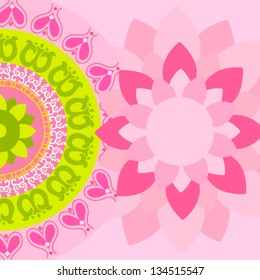 Ethnic ornament. Background with traditional patterns.