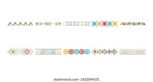 Ethnic Ornament Border Vector Collection