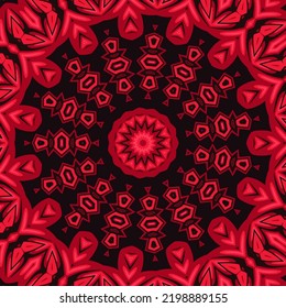  Ethnic ornament, colorful doodle symmetry texture. Folk traditional spiritual tribal design
