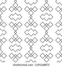 Ethnic ornament. Diamonds, arrows pattern. Folk wallpaper. Simple shapes vector. Tribal background. Figures image. Digital paper, web design, polygons backdrop, abstract. Seamless geometric motif. 