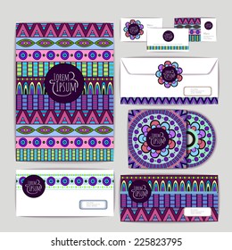 Ethnic ornament. Document template design