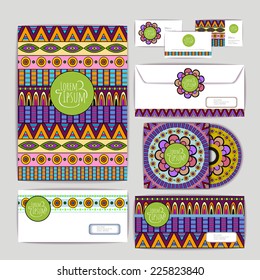 Ethnic ornament. Document template design