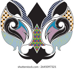 Ethnic ornament elements for any design. Vector graphic art.
