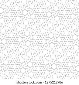 Ethnic ornament. Figures background. Ancient mosaic. Tribal backdrop. Ethnical image. Folk wallpaper. Tribe motif. Digital paper, web design, textile print. Seamless pattern. Vector art work.