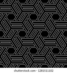 Ethnic ornament. Folk image. Mosaics background. Hexagons, quadrangles, figures motif.Tribal wallpaper. Polygons backdrop. Geometric pattern. Digital paper, web design, textile print. Seamless vector.