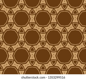 Ethnic ornament. Folk pattern. Tribe motif. Embroidery background. Digital paper, web design, textile print, backdrop. Seamless image. brown pattern, brown image 