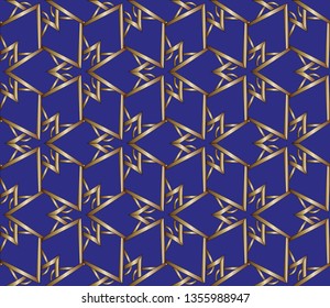 Ethnic ornament. Folk pattern. Tribe motif. Embroidery background. Digital paper, web design, textile print, backdrop. Seamless image. Abstract classic golden pattern .   Vector artwork illustration. 
