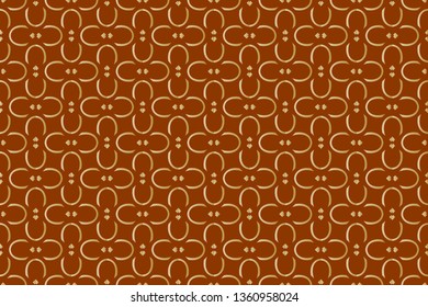 Ethnic ornament. Folk pattern. Tribe motif. Embroidery background. Digital paper, web design, textile print, backdrop. Seamless image. Abstract classic golden pattern. Brown pattern, 