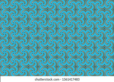 Ethnic ornament. Folk pattern. Tribe motif. Embroidery background. Digital paper, web design, textile print, backdrop. Seamless image. Abstract classic golden pattern. 