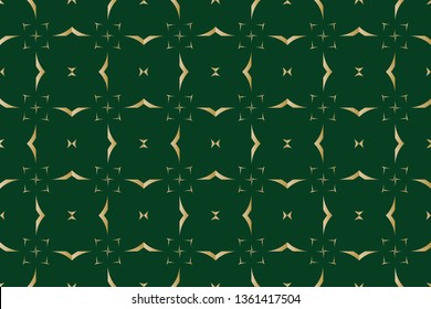 Ethnic ornament. Folk pattern. Tribe motif. Embroidery background. Digital paper, web design, textile print, backdrop. Seamless image. Abstract classic golden pattern. 