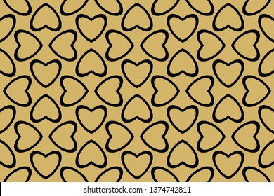 Ethnic ornament. Folk pattern. Tribe motif. Embroidery background. Digital paper, web design, textile print, backdrop. Seamless image. Abstract classic golden pattern . Vector artwork illustration. 