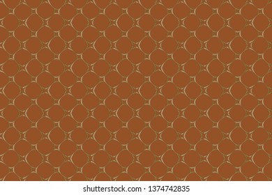 Ethnic ornament. Folk pattern. Tribe motif. Embroidery background. Digital paper, web design, textile print, backdrop. Seamless image. Abstract classic golden pattern . Vector artwork illustration. 