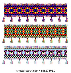 Ethnic ornament with fringe