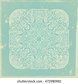 Ethnic ornament of the Inca, Aztec, Indians, Maya, mexico. Ancient drawings.