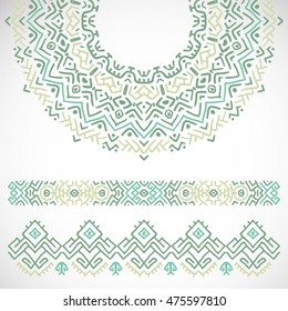 Ethnic ornament of the Inca, Aztec, Indians, Maya, mexico. Ancient drawings. Vintage background.