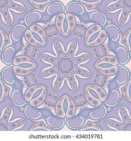 Ethnic ornament mandala geometric pattern. Vector illustration. Seamless pattern. Indian style.